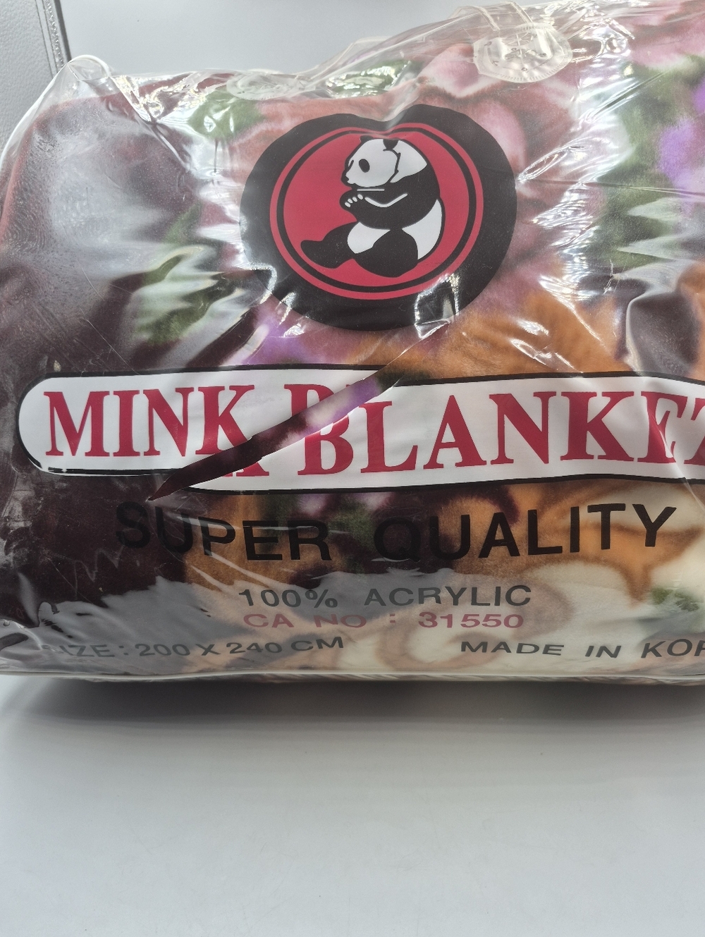 Vintage Mink Throw Cover Blanket. 200x240cm 78 3/4" x  94".
